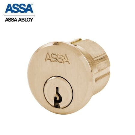 1-1/2 Maximum+ Mortise Cylinder Satin Brass Adams Rite Cam